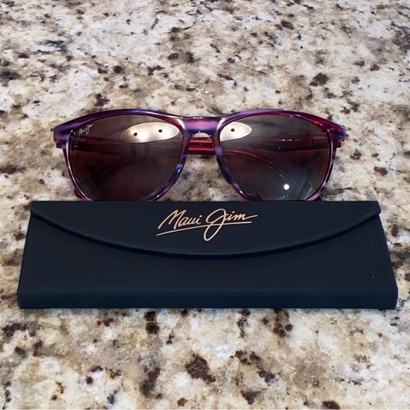 New Maui Jim Sugar Cane Polarized STG-BG MJ-783-13B Lilac Sunset Frame Rose Lens - Picture 3 of 12